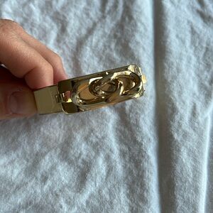 White and gold enamel bracelet